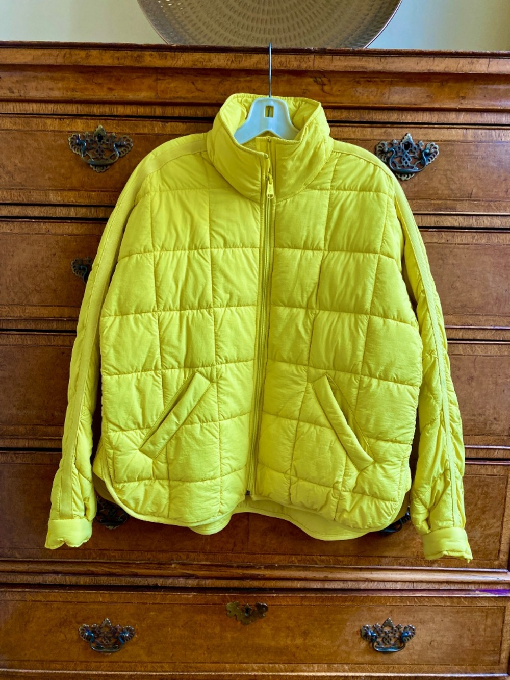 Never Worn Free People Sunshine Yellow Puffer Jacket. M.